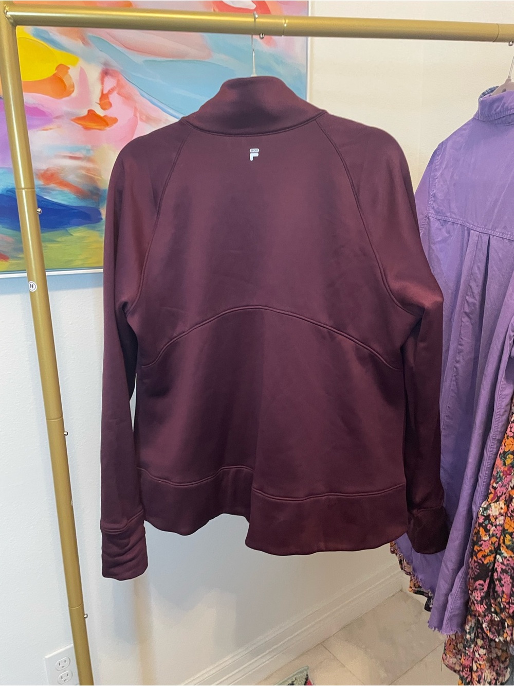 Fila Sport Burgundy Full-Zip Athletic Jacket‎ XXL - Picture 4 of 7